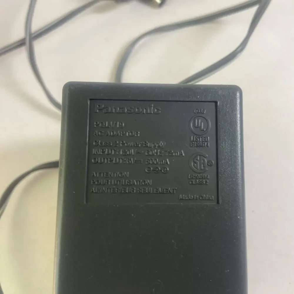 Panasonic PQLV19 AC DC Power Supply Adapter Charger Cord 120V 60Hz 72mA  Out 6V